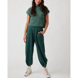 Free People NWT Freya Sweater Set Emerald Spell Combo Size Small